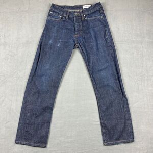 Gustin Jeans Mens 31 (28x28) Blue Raw Straight Leg Button Fly Selvedge Denim‎